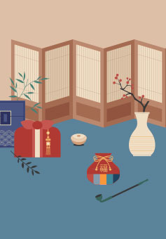 한지체험박물관 일러스트 이미지