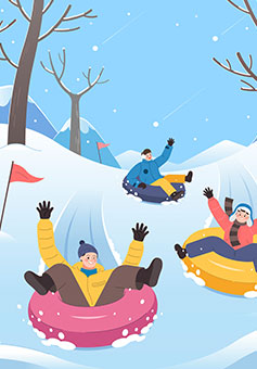 생명누리공원 눈썰매장 일러스트 이미지