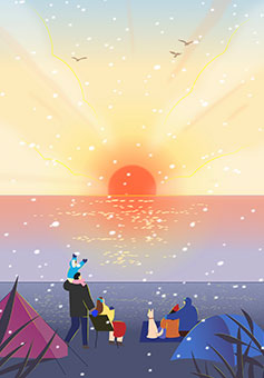 비내섬 일러스트 이미지