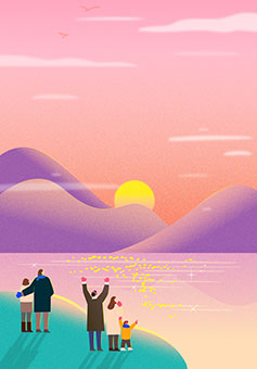 보은속리산테마파크(목탁봉 전망대) 일러스트 이미지