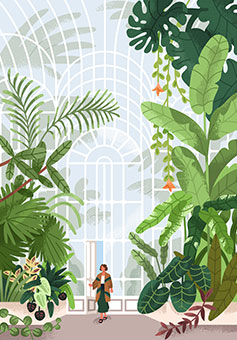 아열대스마트온실 일러스트 이미지