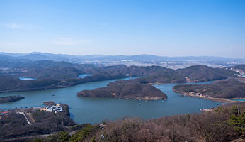 한반도 지형 전망공원 사진