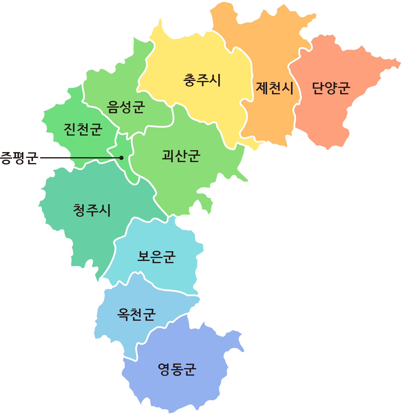 충북지도